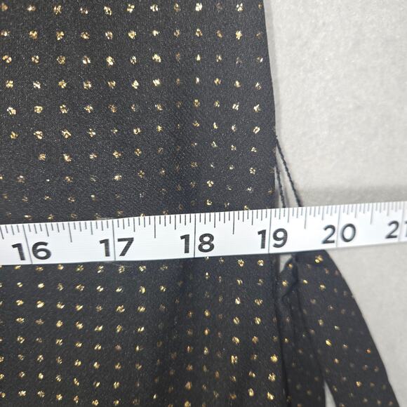 RB Collection New York Womens Size 14 Midi Dress Black Gold Ruffle Party Event - Picture 11 of 12